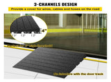 Rubber Threshold 4" Rise Threshold Ramp Doorway, 3 Channels Cord Cover Rubber Solid Threshold V952-WFSLYP24X42X4950BV0