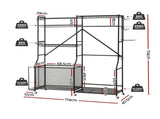 Everfit Sports Equipment Organizer Rack Multi Garage Storage for Golf Bag 174cm BSR-A-RET-174