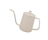 Small Pour Over Coffee Kettle, Stainless Steel, Precisely Controlled Gooseneck Spout, White, 600ml V1263-JX-2997