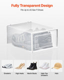 VEVOR Shoe Storage Boxes 12 Pack Stackable Storage Organizers US Size 11 White V952-KDDBTMKKXHQKIHDHI001V0