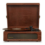 Crosley Voyager Bluetooth Portable Turntable + Crosley SOHO Stand Bundle - Brown Croc V398-CRIW8017BSOS-BR4