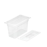 SOGA 200mm Clear Gastronorm GN Pan 1/3 Food Tray Storage with Lid VICPANS1424WLIDX1