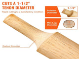 Tenon Cutter, 1.5" / 38 mm Diameter, Premium Aluminum & Steel Log Furniture Cutter, with Dual Curved V952-KSZYCYDBDDWC19K3MV0