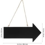 3pcs Wooden Arrow Hanging Sign with Rope for Cafe Pub Decor, Double Sided Writable Board Arrow V1192-AZ-W-21806