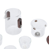 Glass Teapot with Strainer 330ml Magnetic Filtration Pot Water Separation Glass Teapot with 3 Cups V1294-YM0901-3118250017911