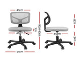 Artiss Armless Office Chair with Wheels, Ergonomic 360&deg Swivel Home Office Desk Chair, Height OCHAIR-M-2421-GY