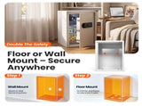 Wendlon White Touch Screen Safe Box with Electronic password, Backlit Keypad, LED Light, Anti-Rust & V1411-AU000050EW
