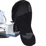 Black 420D Waterproof & UV Resistant Full Outboard Motor Cover, Marine Engine Dust & Dirt Protector V1221-XM-CWJQZ-001