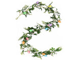 6.56 Ft Artificial Easter Egg Garland Rustic Spring Garland with Spotted Eggs Spring for Home V1294-YM0901-241216HL07-1
