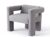 Artiss Armchair Accent Chair Lounge Sofa Couch Boucle Fabric Grey UPHO-K-ARM-TED-LG