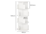 Levede Rotating Bookshelf Corner 4 Tier 3-Section Storage Display 5kg Home White CH1191-AU