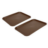 2pcs Food Tray Multifunctional Thickened Slip Resistance Chinese Fast Food Serving Tray for Dining V1294-YM0523-3118220042813