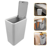 Elegant Multi-Color Plastic Trash Can with Press Top for Home Ample Capacity V1192-AZ-W-19139