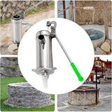 Hand Pump Manual Water Pump Stainless Steel Groundwater Up to 10m Depth V1188-TR101-11619-1
