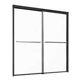Bathtub Shower Door, 1422-1524 mm x 1524 mm, Semi-Frameless Double Sliding Tub Door, Semi-Frameless V952-TLYGM60W62HIYDJ1GV0