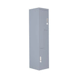 Grey Two-Door L-shaped Office Gym Shed Storage Lockers V63-835131