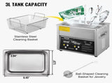 Digital Ultrasonic Cleaner 3L Ultrasonic Cleaning Machine 220V 50kHz Sonic Cleaner Machine 304 V952-QXJ3LNXMHMBAC0001V3