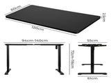 Levede Motorised Standing Desk Height 120cm Black 800x 1.5MM DH4948-120S-BKBK