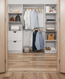 BASEL WALK IN WARDROBE KIT - WHITE - HAMPTONS - HALF MOON BLACK V164-ECW5H04B