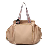 Khaki Convertible Multifunctional Baby Cradle Travel Bag - Women's Backpack, Shoulder Bag, Mummy Bag V888-ELOSUNG13705