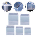 5pcs Silicone Cube Mold for DIY Art Crafts Smooth Flat Interior V1192-AZ-W-27004