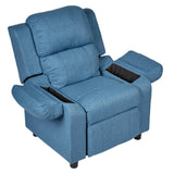 Set of 4 Erika Blue Kids Recliner Sofa Chair Blue Lounge Couch Armchair Childrens V563-NEWO-75610-4CHAIRS