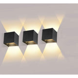 3 Pack 12W LED Wall Lights Adjustable Beam Angle IP65 Waterproof 2700-3000K Warm White V1189-WXF-521-0052
