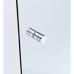 100cm Frameless Diamond Shower Screen with Chrome Brackets and SS Hinges, Round Knob Handle V63-911061