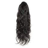 Ponytail Extensions Claw-Clip 12" Wavy Clip Hairpiece One Piece Short Pony Tails for Women Natural V1192-AZ-W-10878