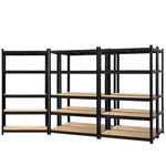 Giantz 5x1.8M Garage Shelving Warehouse Rack Pallet Racking Storage Shelf Black WR-E-9X18-GVN-BKX5