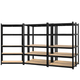 Giantz 5x1.8M Garage Shelving Warehouse Rack Pallet Racking Storage Shelf Black WR-E-9X18-GVN-BKX5