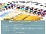 solid water colour paint set, watercolour supplies, art supplies, multiple colour options, V1102-120-61384-MLT-168COLOR