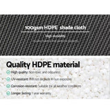 Instahut 50% Shade Cloth 3.66x10m Shadecloth Wide Heavy Duty White SH-CL-366X100-100-R-WH