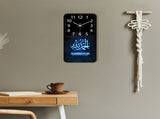 Black Silver Islamic Wall Clock Arabic Calligraphy Clock Decorative Clock Home Decor Islamic V1347-115-SIL-13158