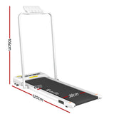 Everfit 2 in 1 Treadmill Electric Walking Pad Under Desk Home Gym Fitness 380mm White TMILL-380-PAD-WH