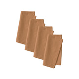 Vintage Design Homewares Set of 4 Washed Linen Cotton Square Napkins Terracotta 50cm x 50cm V442-HIN-MISC-SETOF4LCOTTONNAPKINS-TERRA-SQ