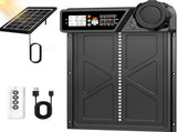 CARLA HOME Solar Automatic Chicken Coop Door with Timer, Light Sensor, Remote Control, Anti-Pinch, V178-36374