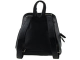 Milleni Womens Twin Zip Backpack Nappa Italian Leather Travel Bag - Black V563-NL-10767-BLACK