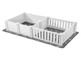 Dog Whelping Box, 1.86x0.97x0.5 m, Plastic Dog Whelping Pen with Adjustable Height Door, Puppy V952-GYZXZHZHSLBDGWMS0001V0