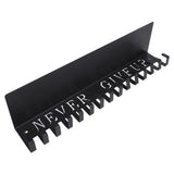 Medal Display Hanger Never Give Up Sturdy Shelf with Hooks Wall Mount Medal Holder Rack Frame V1294-YM0901-3117240088011