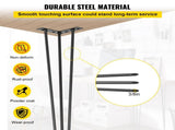 Hairpin Table Legs 34 inch Black Set of 4 Desk Legs Each 220lbs Capacity Hairpin Desk Legs 3 Rods V952-TZZT4PCS34YC3G001V0
