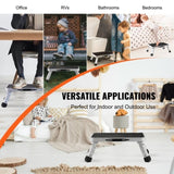 VEVOR Step Stool 1-Step 150KG Capacity, Folding Steel Step Ladder 3 Adjustable Height, Portable V952-JYTDGYBWFSKZJ2NKYV0