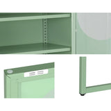 Artiss Buffet Sideboard Metal Cabinet - ELLA Green AI-SIDE-GL-03-GN-AB