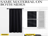 2 Pack Blackout Curtain Blinds for Bedroom, Thermal Insulated Rod Pocket Drapes for Light Blocking V1189-LC-AMZ-00223