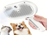 3-in-1 automatic cleaning steam pet brush - anti-static, suitable for long-haired and short-haired V1106-HECW-001