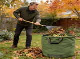 30Gal Canvas Garden Leaf Bag Heavy Duty Yard Waste Tote Waterproof Tear Resistant With Rubber Grip V1370-AZ4-09104