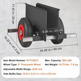 Panel Dolly, 600LBS Capacity Slab Dolly, Heavy-duty Drywall Mover with 8" Pneumatic Wheels, V952-BLTCTLS00000ENQ0NV0