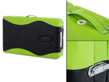 Zenses Massage Table 75cm Portable 3 Fold Aluminium Beauty Bed Green MT-ALUM-GA301-BKLM-75