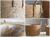 Flower Pots Seagrass Plant Basket with Handle Indoor Woven Flower Pot Toy Storage Container for V1294-YM0717-10077510