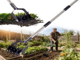 Garden Hand-Held Rotating Tiller for Home and Garden Soil Cultivation-Black V1107-119-BLA-49182